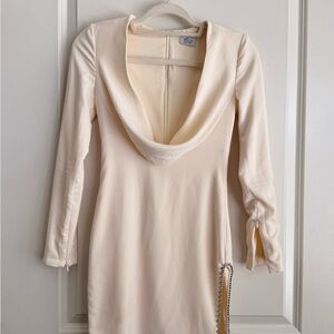 Oh Polly Cream Mini Dress